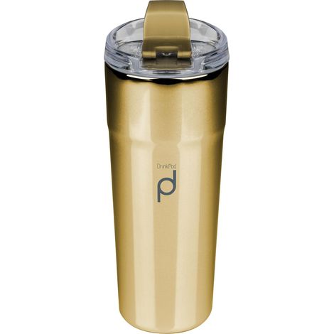 Thermos à café 450 ml, or, tasse de voyage isotherme à double paroi en acier inoxydable (1/5)