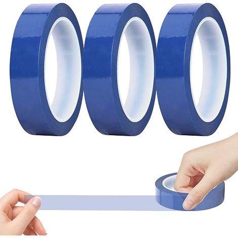 3 rulli nastro adesivo resistente al calore della sublimazione del nastro adesivo resistente al calore per scheda di circuito elettronico blu 20mm×33m (1/5)