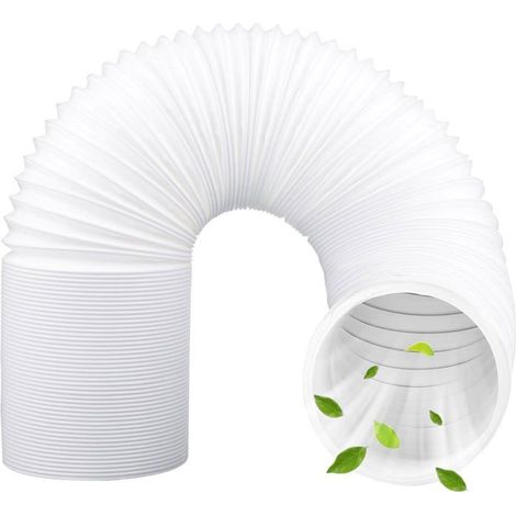 BelleRise - Tuyau climatiseur mobile 15cm diamètre - Flexible évacuation universel 2M - Rallonge gaine plastique PP Dextrogyre (Horaire) (1/5)
