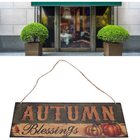 Décorations de porte en bois d'automne, scènes de tournesol et de citrouille pour l'intérieur et l'extérieur, thème fête des récoltes JM00936 (1/5)