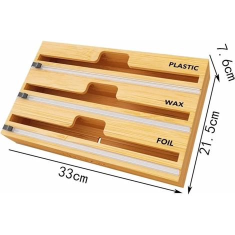 Soporte para papel de aluminio - Soporte para rollo - Cortador de papel de aluminio - Dispensador de papel de aluminio - Soporte para papel de aluminio - Soporte para papel de aluminio de cocina (1/5)