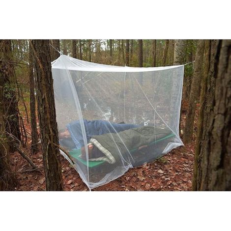 Moustiquaire de lit double 200x200x180cm – Protection complète contre les insectes – Installation rapide avec kit baldaquin – Blanc –