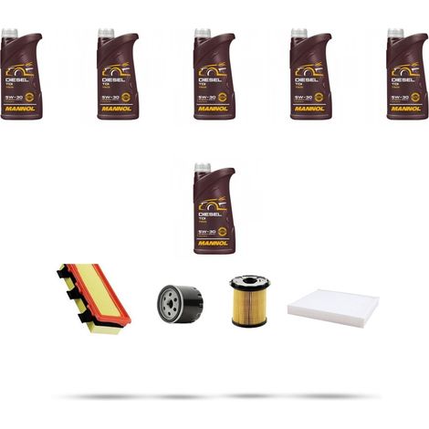 Kit tagliando 4 FILTRI e 6L OLIO compatibile con Renault Clio II 1.9 Diesel 47kw Dal 1998 (1/5)