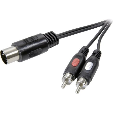 SpeaKa Professional SP-7870640 DIN-Anschluss / Cinch Audio Anschlusskabel [1x Diodenstecker 5pol (DI (1/4)