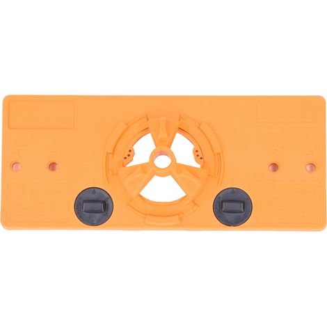 Gabarit de perçage pour charnières invisibles, kit de guide de perçage pour portes d'armoires, 35 mm, avec 2 serre-joints en F pour le travail du bois, jaune
