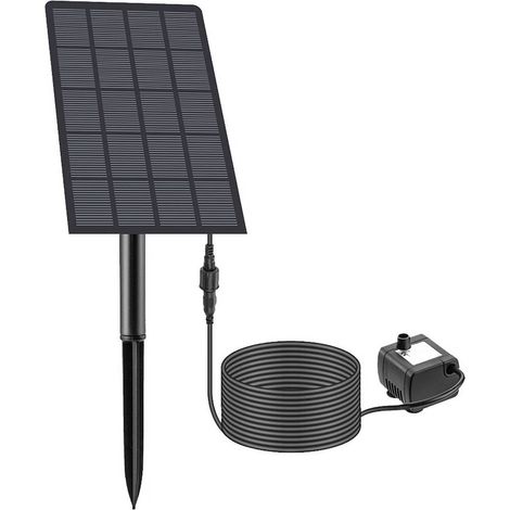 Pompe À Eau Solaire - 180 L/H - Hauteur Maximale 55 Cm - Pour Bassin À Oiseaux Jardin Arrière - 1 Pièce (1/5)