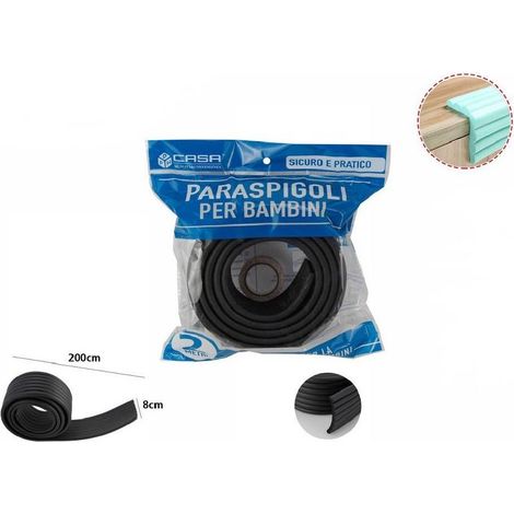 Trade Shop - PARASPIGOLIZO TAVOLO COPRISPOLI NERO BAMBINI NEONATI 2MX8CM 69638 -