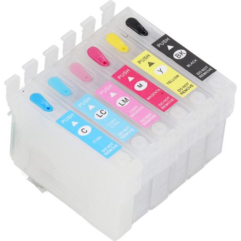 6-Farben-Tintenpatrone mit Permanentchip, Ersatz-Nachfüllpatrone, Druckerzubehör T0791 T0792 T0793 T0794 T0795 T0796 (1/5)