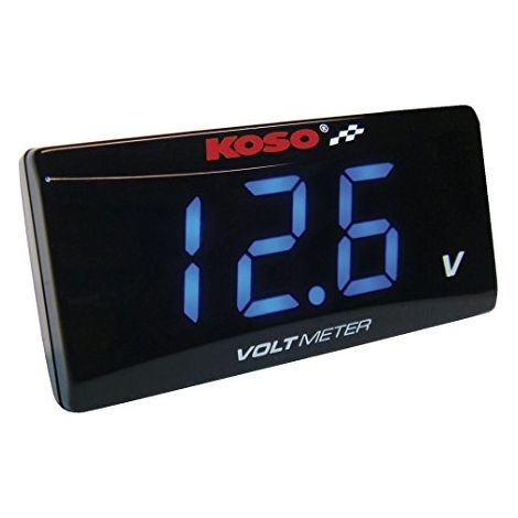 Voltímetro Koso impermeable modelo súper delgado (retroiluminación azul) (EL)