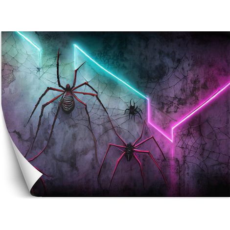 Fototapete Spinne Neon Abstraktion 350x245 cm (1/5)