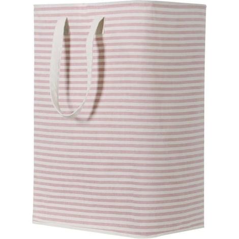 SABIR-Panier à linge pliable 72 L, avec poignées extensibles pour ranger vêtements et jouets, rose (1/5)