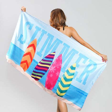 1 Serviette de plage, microfibre, séchage rapide, anti-sable, légère, pour voyage, sauna, bain, 160x80 cm (1/5)