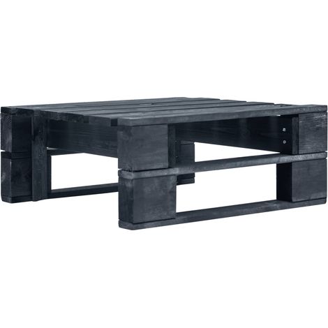 vidaXL Ottomana da Giardino in Pallet in Legno Nero