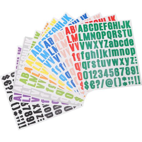Lot de 12 lettres thermocollantes de 12 couleurs résistantes à l'abrasion, autocollant de transfert thermique pour vêtements