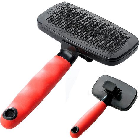 Ferplast GRO 5956 Brosse avec carde pour chiens à poils moyens et longs. Variante GRO 5956 - Misure: 12.5 x h 19 cm - (1/2)