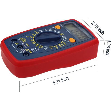 ZOLGINAH Numérique Portable, Testeur Électrique Multifonctions 2000, Multimètre Digital, Voltmètre, Ampèremètre, Ohmmètre, Testeur de Tension AC/DC, Courant DC, Résistance, Continuité, Diode (1/5)