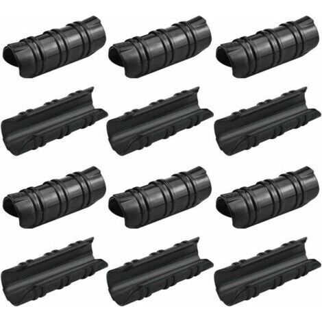 12 Pcs Serre Clips 25mm Clips Serre de Jardin Résistance aux Températures Elevées Fixation Bache Serre Durable Facile a Utiliser pour Fixation Serre Bannière Tuyau Jardin Films - Noir (1/4)