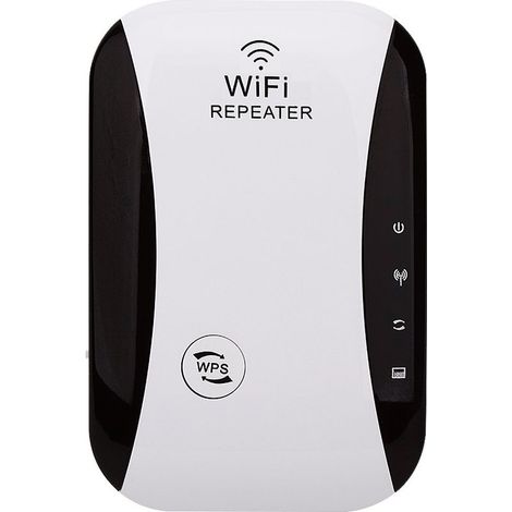 Répéteur WiFi Booster 300Mbps Extenseur sans Fil Amplificateur de Signal du Réseau(WPS, Installation Facile,1 Port Ethernet, Antennes Intégrées, 2.4GHz) Augmentation de la Couverture WiFi (1/4)