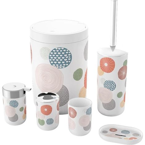 Plastic Bathroom Set Home Washing Printed Ted For (1/4)