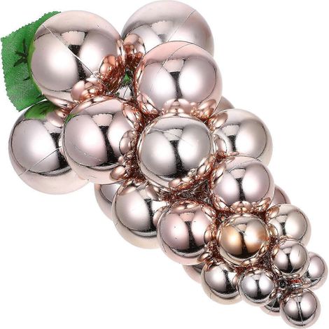 Runde künstliche Weintraube als Christbaumschmuck und für die Innendekoration in Roségold, aus Kunststoff, 1 Stück (1/5)