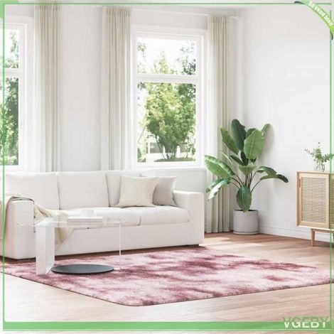 Tapis Shaggy - FAF EISY - NAVARRA - Rose poudré - 240x240 cm - Polyester antidérapant (1/5)