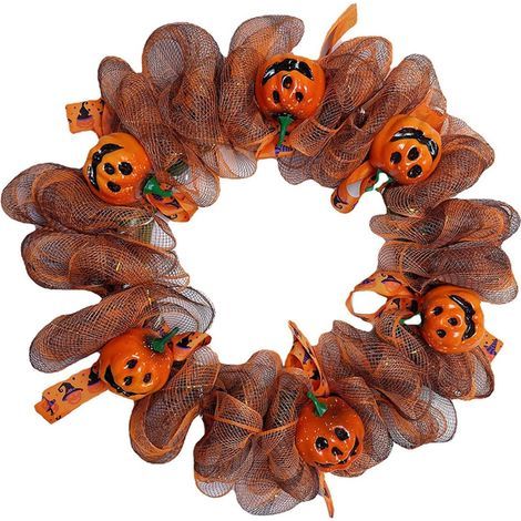 40 cm Halloween Guirlande Simulation Fantôme Visage Citrouille Guirlande Ornement Horreur Guirlande Fond Décoratif (1/2)