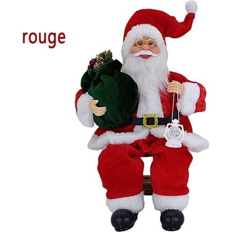 Figurine - PIMPIMSKY - Père Noël assis - 14 pouces - Vinyle et peluche - Décoration intérieure (1/4)