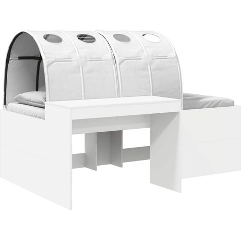 Maison Exclusive - Letto con Tunnel con lo scaffale 3 pcs Bianco Legno multistrato