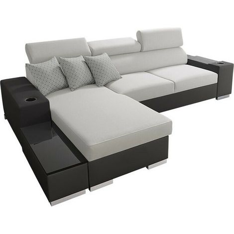 Canapé d'angle Pearland 103, Soft 011 + Luxo 6601 + Evo 32, Fonction de couchage, Boîte de literie, 274x170x80cm, 0 (1/5)