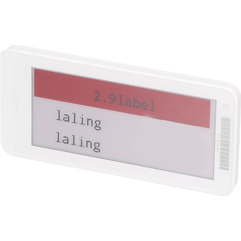 Elektronisches Preisschild (ESL), 2,9-Zoll-TFT-Bildschirm, digitale Regalanzeige, geringer Stromverbrauch, Bluetooth, Schwarz, Weiß, Rot (1/5)