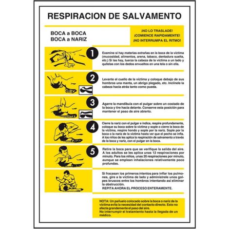 Señal de seguridad Respiración Salvamento SEKURECO                         200 x 300 mm                          PVC TTE 0'3 mm (1/2)