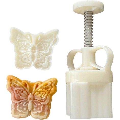 Moule à gâteaux de lune pour la pâtisserie maison, moule unique en forme de papillon de 75 g, un tampon culinaire pour les passionnés de pâtisserie, disponible en plusieurs couleurs. (1/5)