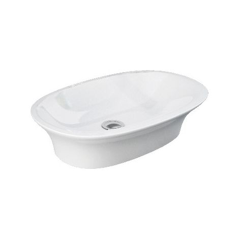 Lavabo da appoggio in ceramica bianco cm 60 senza foro rubinetto Sensation - Rak Ceramics (1/3)