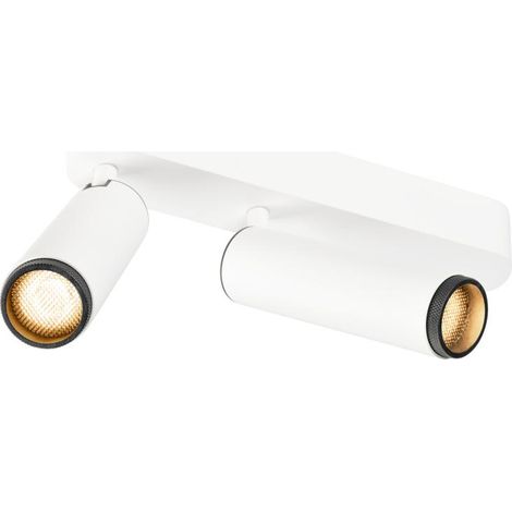 Plafonnier GRIP M intérieur double PHASE 2700 K 28 W 42° blanc / noir - SLV - 1009076