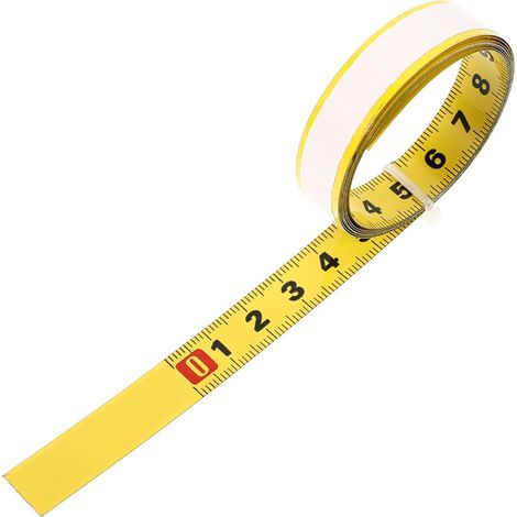 jojofuny Mètre Ruban Autocollant Flexible 1 Mètre en Acier pour Atelier de Travail du Bois et Mesures Précises (1/5)