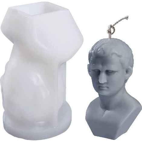 Moule à bougie en silicone, moule à statue buste 3D (1/5)