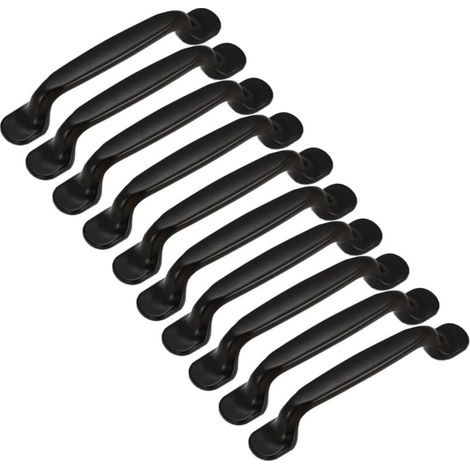 10pcs 96mm poignée meuble Poignée noir Bâton De Porte Cuisine Meuble Placard (1/4)