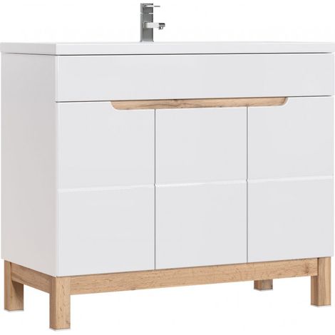 Ensemble meuble vasque 100 cm - Cintra White - Livraison gratuite