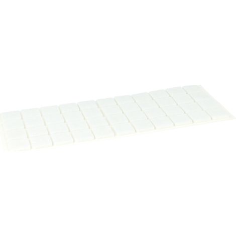 Feltrini quadri bianchi 20x20 mm. 44 pz.