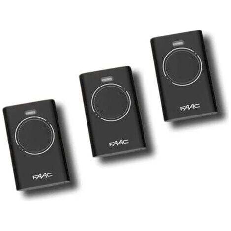 Neptune – Télécommande 2 canaux 868 MHz – Hopping code avec auto-apprentissage – Longue portée – Lot de 3 pièces – Compatible avec motorisations FAAC