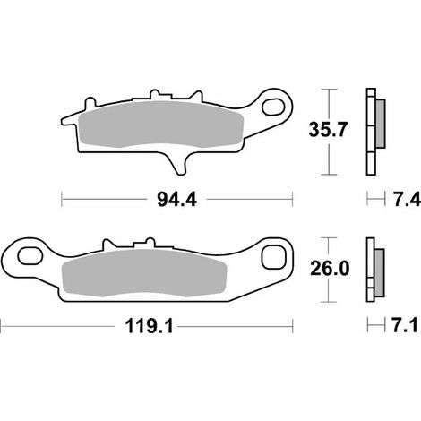 SBS Bremsbeläge NEU KH342 OFFROAD SINTER GOLD PASSEND FÜR: KAWASAKI KFX 450 '07-'15, KVF 650 BRUTE FORCE '05-'11, PRAIRE '01-'03, HFX 700 V-FORCE '04-'13, SUSUKI 700 QUADRUNNER, TWIN PEAKS '04-'06 VOR