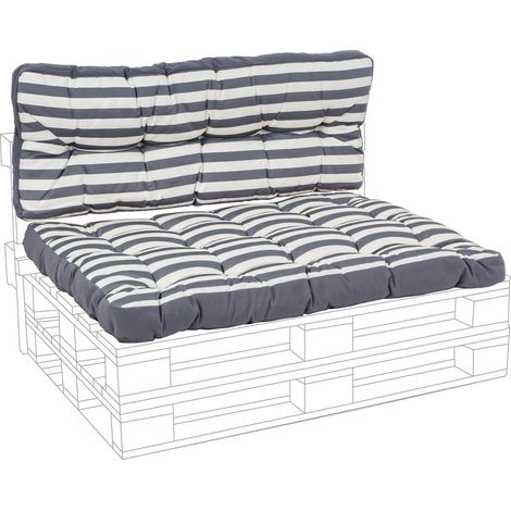 CUSCINO SCHIENALE CM.120X45X15H RIGHE TURCHESE (1/4)
