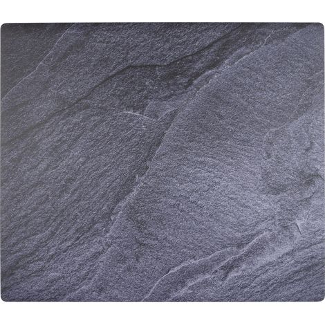 Tapis de protection Aspect ardoise Cuisine Résistant à la chaleur Tapis en vinyle antidérapant Sous-couche décorative 60 x 52 cm PVC Multicolore Plastique (1/5)