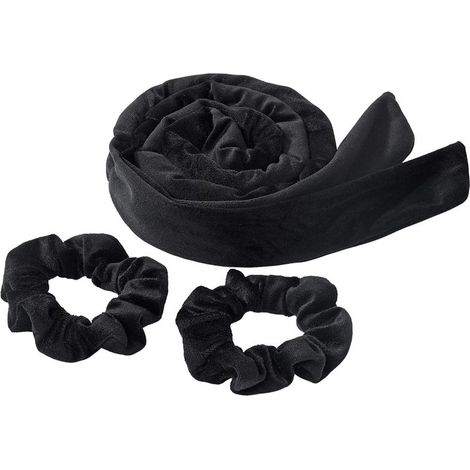Bandeau à bigoudis sans chaleur pour femmes, ruban pour boucles sans chaleur avec chouchous, bigoudis à nœud papillon pour des boucles parfaites pour la nuit (1/5)