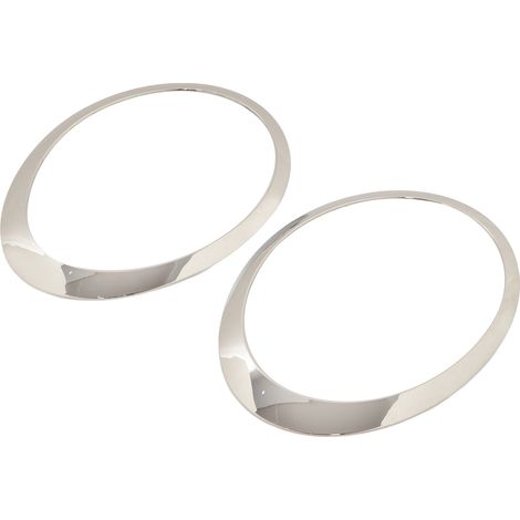 Paire d'anneaux décoratifs chromés pour phares, entourage optique 51137149905, compatible Cooper Works Clubman 2009-2014, remplacement élégant. (1/5)