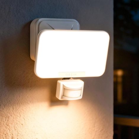 Projecteur Extérieur avec Détecteur de Mouvement, 27W/3000LM Applique Murale 2700/4000/6500K avec 3 Modes d’Éclairage, Capteur Personnalisable, 160 LED IP65, Installation Améliorée, Blanc (1/5)