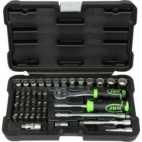 JBM 54140 Set utensili con bussole esagonali 1/4" 56 Pz.
