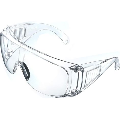 1 PCS de Lunettes de Sécurité Transparentes pour Porteurs des Lunettes, Anti-Poussière, Eclaboussure, Pliable, Portable pour Chantier, Construction, Décoration, Atelier, Bricolage, Rue Animée-Fei Yu (1/5)