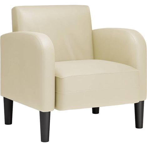 Chaise de canapé avec accoudoirs crème 54 cm similicuir (1/5)