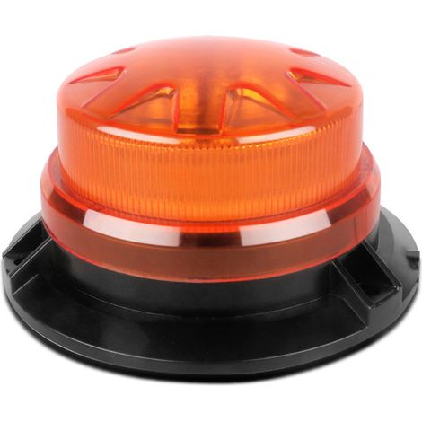 Gyrophare LED Vehicule Sans Fil Rechargeable 12/24V Orange